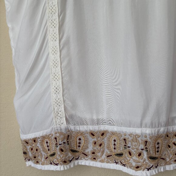 Johnny Was Biya Bird Embroidered Boho Blouse Top - Picture 9 of 14